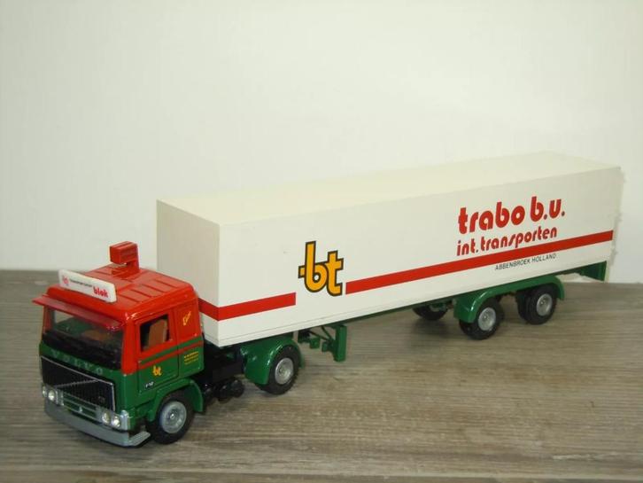 Volvo F12 Truck & Trailer Trabo BV Transporten - Tekno 1:50, Hobby en Vrije tijd, Modelauto's | 1:50, Zo goed als nieuw, Bus of Vrachtwagen