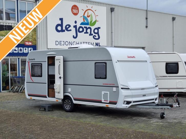 Dethleffs Summer Edition 470 FR - Dakairco -, Caravans en Kamperen, Caravans, Bedrijf, tot en met 4, Rondzit, Dethleffs, Frans bed