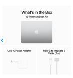 Apple MacBook Air 13 inch 2024 M3 8 core CPU/10 16GB/512GB, Apple, 13 inch, 512 GB, Nieuw
