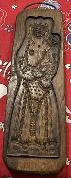 Oude Houten Koekplank speculaasplank met vrouw, Ophalen of Verzenden