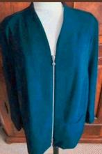 Donkerblauw tricot geribbeld vest / jasje van Sommermann 54, Kleding | Dames, Grote Maten, Nieuw, Blauw, Trui of Vest, Sommermann