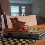 Vintage retro schaats voor klein plantje met kaars hout, Ophalen of Verzenden, Gebruikt