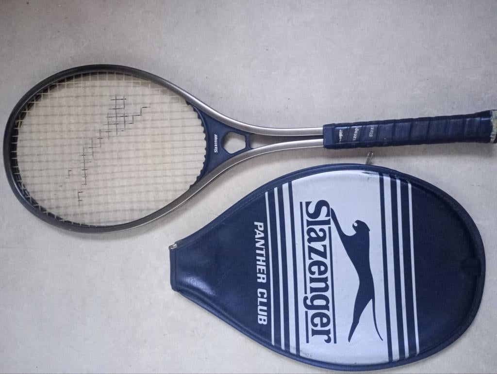 Vintage Slazenger Panther Club Tennisracket, Sport en Fitness, Tennis, Gebruikt, Ophalen of Verzenden, Racket, L2