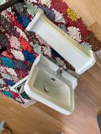 Wastafel, voetstuk en wandsteunen, Huis en Inrichting, Badkamer | Badkamermeubels, Ophalen, 50 tot 100 cm, Zo goed als nieuw, Minder dan 100 cm