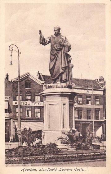 00292 Haarlem - Standbeeld Laurens Coster - gel. 1928 beschikbaar voor biedingen