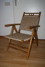Bamboe relax stoel., Ophalen, Bruin, Stof, Zo goed als nieuw