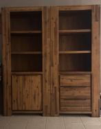 Twee houten kasten in goede staat, Huis en Inrichting, 100 tot 150 cm, Ophalen of Verzenden, Zo goed als nieuw, Met lade(s)