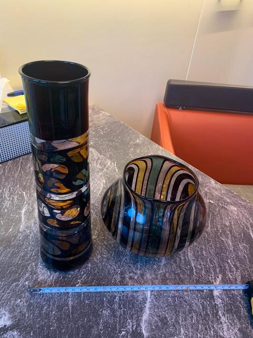 Set vazen uit van Olst museum gesigneerd, Antiek en Kunst, Antiek | Glas en Kristal, Ophalen of Verzenden