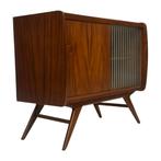 Vintage Kastje Compact Dressoir Jaren 60 Teak Fineer, Huis en Inrichting, Kasten | Dressoirs, Gebruikt, 50 tot 100 cm, 25 tot 50 cm