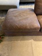 Leren bankstel van buffelleer, Gebruikt, Ophalen of Verzenden, Rechthoekig, Leer
