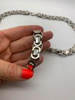 X541 Prachtige zilveren ketting platte koningsschakel 70 gr, Sieraden, Tassen en Uiterlijk, Kettingen, Ophalen of Verzenden, X