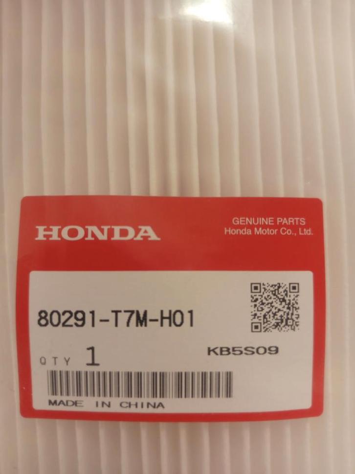 Originele Honda Cabinefilter 80291-T7M-H01, Auto-onderdelen, Filters, Honda, Nieuw, Ophalen of Verzenden