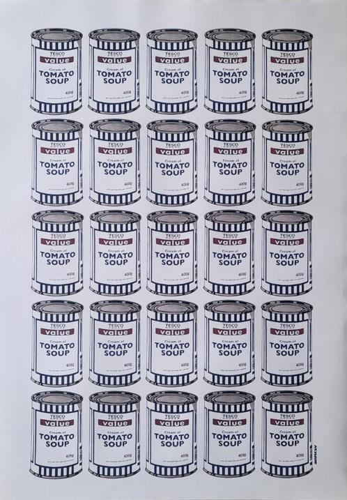 Banksy - Tomato Soup Can - Tesco Value Print - POW, Antiek en Kunst, Kunst | Litho's en Zeefdrukken, Ophalen