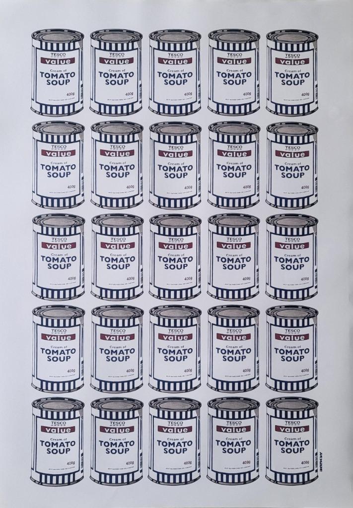 Banksy - Tomato Soup Can - Tesco Value Print - POW, Antiek en Kunst, Kunst | Litho's en Zeefdrukken, Ophalen