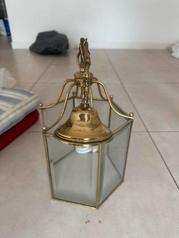 Vintage Hanglamp met Glas beschikbaar voor biedingen
