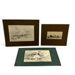 Ids Wiersma (1878-1956) - 3x inkttekening, Antiek en Kunst, Ophalen of Verzenden