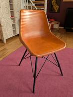 Leren Eetkamerstoel - Maison du Monde, Ophalen, Bruin, Metaal, Eén