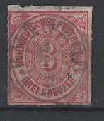 Duitsland Norddeutscher Postbezirk 9 geb 1868 ; NDP 15% CW, Verzenden, Duitse Keizerrijk, Gestempeld