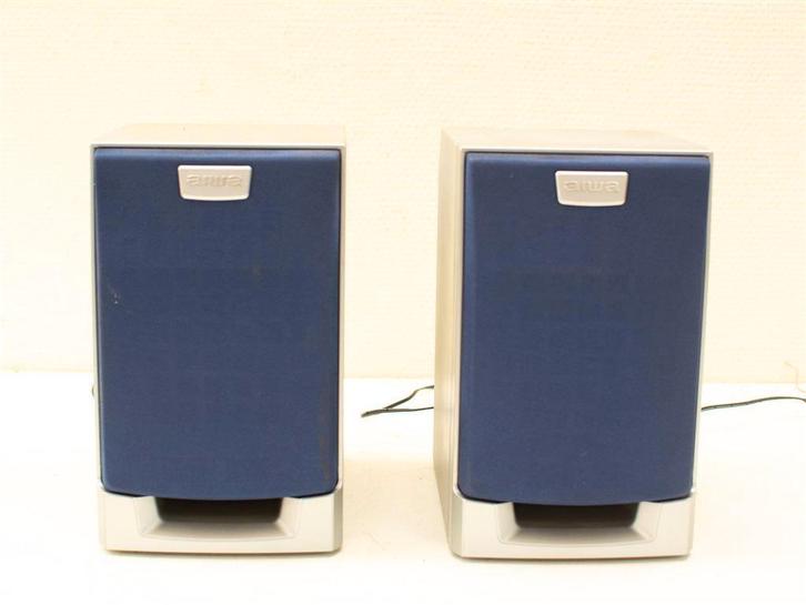 Aiwa luidsprekers 33345, Audio, Tv en Foto, Luidsprekers, Gebruikt, Front, Rear of Stereo speakers, 120 watt of meer, Overige merken
