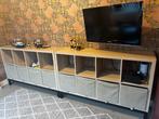 Ikea kallax kast eiken met onderstel en bakken 2 stuks, Huis en Inrichting, Ophalen, 50 tot 100 cm, Zo goed als nieuw, Minder dan 100 cm
