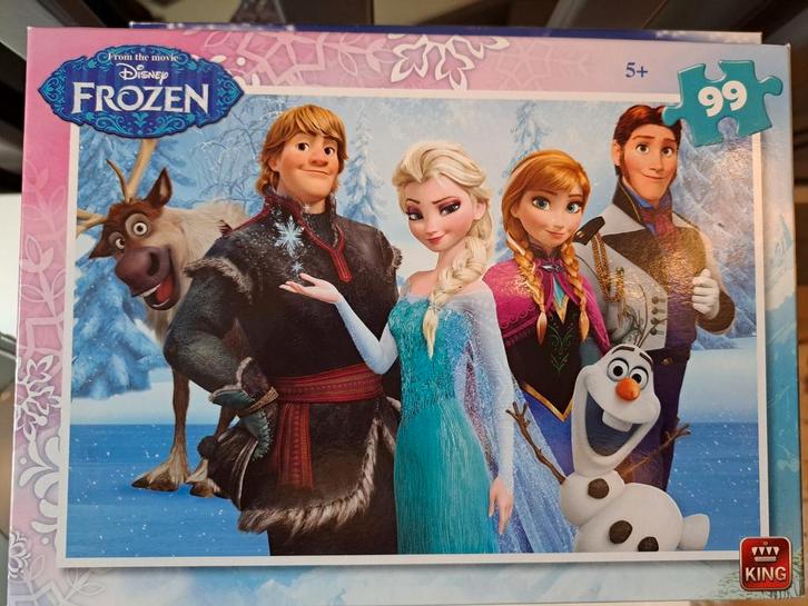 Frozen Puzzel - 99 stukjes, Kinderen en Baby's, Speelgoed | Kinderpuzzels, Zo goed als nieuw, 4 tot 6 jaar, Meer dan 50 stukjes