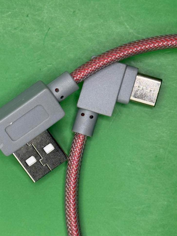 USB 2.0 A naar usb-c nylon kabel haakse connectoren, Telecommunicatie, Mobiele telefoons | Telefoon-opladers, Nieuw, Samsung, Ophalen of Verzenden