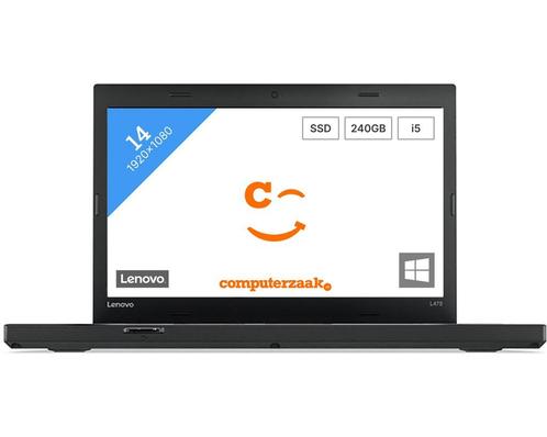 Lenovo ThinkPad L470/Intel Core i5 2.70GHz/8GB/256GB SSD/W10, Computers en Software, Windows Laptops, Refurbished, 14 inch, SSD