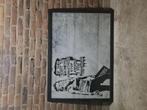 Poster Banksy ingelijst, Huis en Inrichting, Woonaccessoires | Wanddecoraties, Ophalen, Zo goed als nieuw