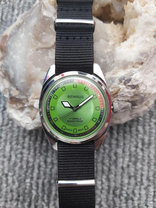 Vintage - Horloge - Benrus - 32mm - Mechanisch, Sieraden, Tassen en Uiterlijk, Horloges | Heren, Gebruikt, Polshorloge, Overige merken