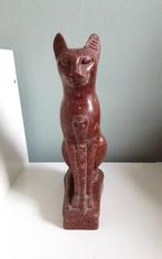 Stenen beeldje Egyptische kat, Verzamelen, Beelden en Beeldjes, Gebruikt, Dier, Ophalen