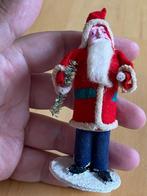 Antieke Kerstman met papier mache hoofd 10 cm hoog, Ophalen of Verzenden, Zo goed als nieuw