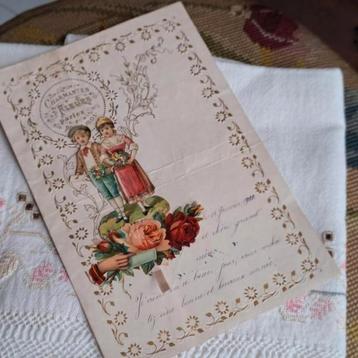 NIEUWJAARSWENS 1900 FRANSE TEKST beschikbaar voor biedingen