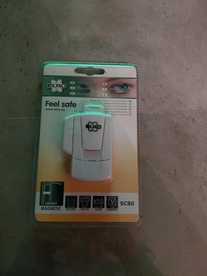 ELRO Mini Alarm SC80 - Nieuw in verpakking, Doe-het-zelf en Verbouw, Alarmsystemen, Nieuw, Detector, Sensor of Melder, Raam of Deur