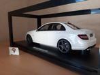 Mercedes C63 AMG 2007 Diamond White van GT Spirit 1:18, Overige merken, Auto, Nieuw, Ophalen of Verzenden
