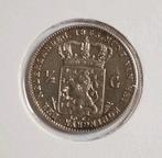 Zeer Fraaie Zilveren Halve (of 1/2) Gulden 1863 - Willem III, ½ gulden, Koning Willem III, Verzenden, Zilver