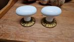 2 x antieke deurknop. Messing aardewerk, Ophalen of Verzenden, Zo goed als nieuw, Koper of Messing, Klink of Kruk