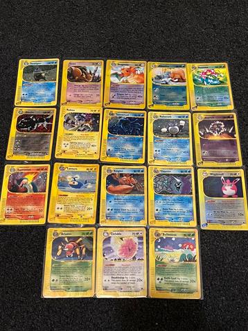 Pokemon 18 oude holo/rev holo E-series kaarten - skyridge beschikbaar voor biedingen