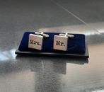 Manchetknopen Mr. & Mrs., Zwart, Ophalen of Verzenden, Met patroon, Profuomo