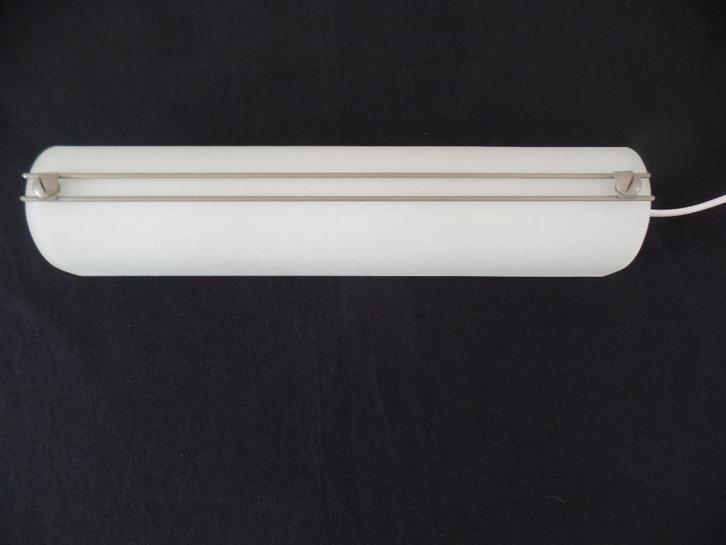 Design wandlamp - bureau / tafellamp melkglas, Huis en Inrichting, Lampen | Wandlampen, Zo goed als nieuw, Glas, Metaal, Ophalen of Verzenden