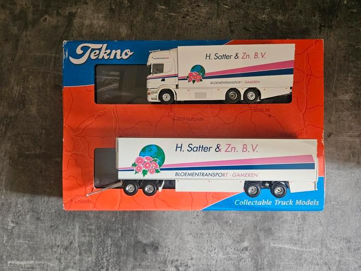 TEKNO H.Satter & ZN.BV  -  LZV, Hobby en Vrije tijd, Modelauto's | 1:50, Zo goed als nieuw, Bus of Vrachtwagen, Tekno, Ophalen of Verzenden