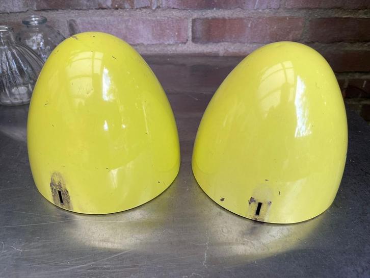 Stalen koplamphuizen - Citroën 2CV, Huis en Inrichting, Lampen | Lampenkappen, Zo goed als nieuw, Minder dan 25 cm, Rond, Ophalen of Verzenden