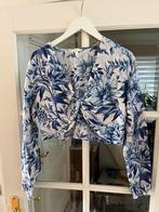 H&M top blauw/wit katoen/Linnen mt L, Kleding | Dames, Tops, H&M, Blauw, Maat 42/44 (L), Ophalen of Verzenden