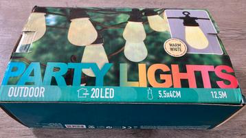 Buitenverlichting Party Lights 20 LED 12,5m ‘warm wit’ kleur beschikbaar voor biedingen