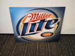 Miller Lite beer USA reclamebord, Overige merken, Reclamebord, Plaat of Schild, Gebruikt, Ophalen of Verzenden