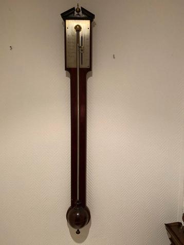 Antieke Mahoniehouten Stickbarometer - Gregory & Wright beschikbaar voor biedingen