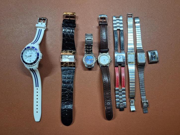 Partij dameshorloges, Sieraden, Tassen en Uiterlijk, Horloges | Dames, Gebruikt, Polshorloge, Overige merken, Staal, Ophalen of Verzenden