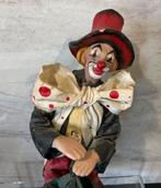 Vintage Sangiuliano Arte Clown van Papier Machè met Paraplu., Ophalen of Verzenden