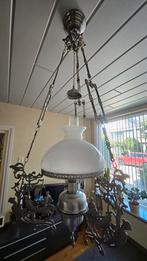 Retro Tinnen Hanglamp met Scheepsmotieven, Ophalen, Gebruikt, Glas, 75 cm of meer