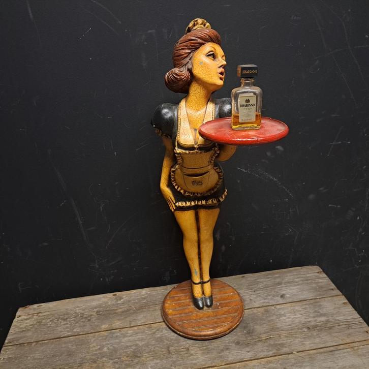 Sexy Pin-up girl serveerster, Verzamelen, Beelden en Beeldjes, Gebruikt, Ophalen