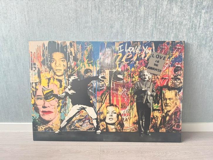 Street art / pop art Canvas, 120 x 80 cm, Antiek en Kunst, Kunst | Schilderijen | Abstract, Ophalen
